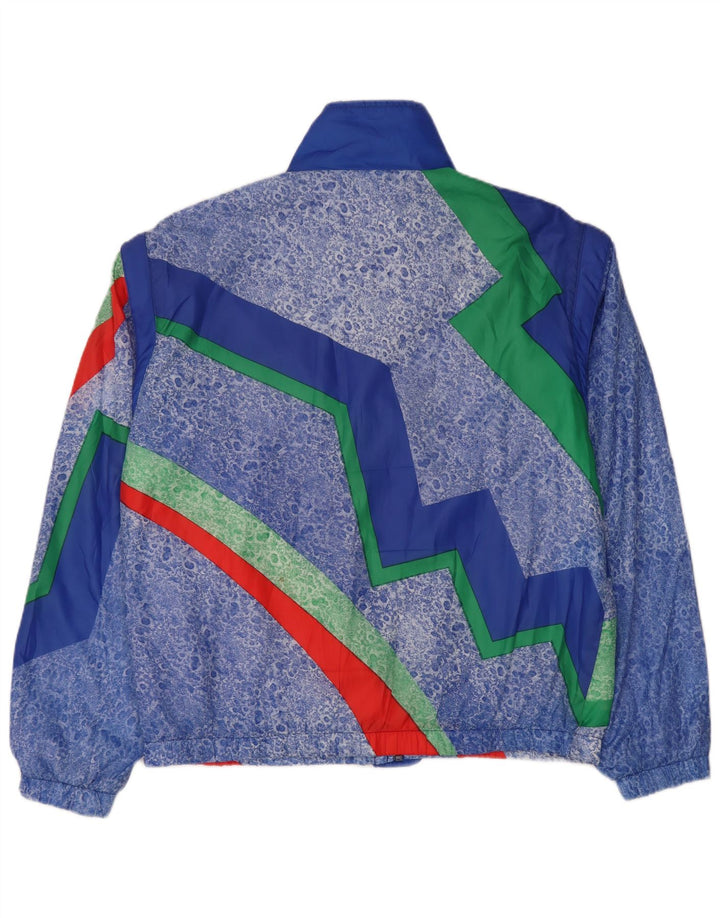 Trening pentru bărbați Vintage Top Jachetă XL, poliester geometric, albastru
