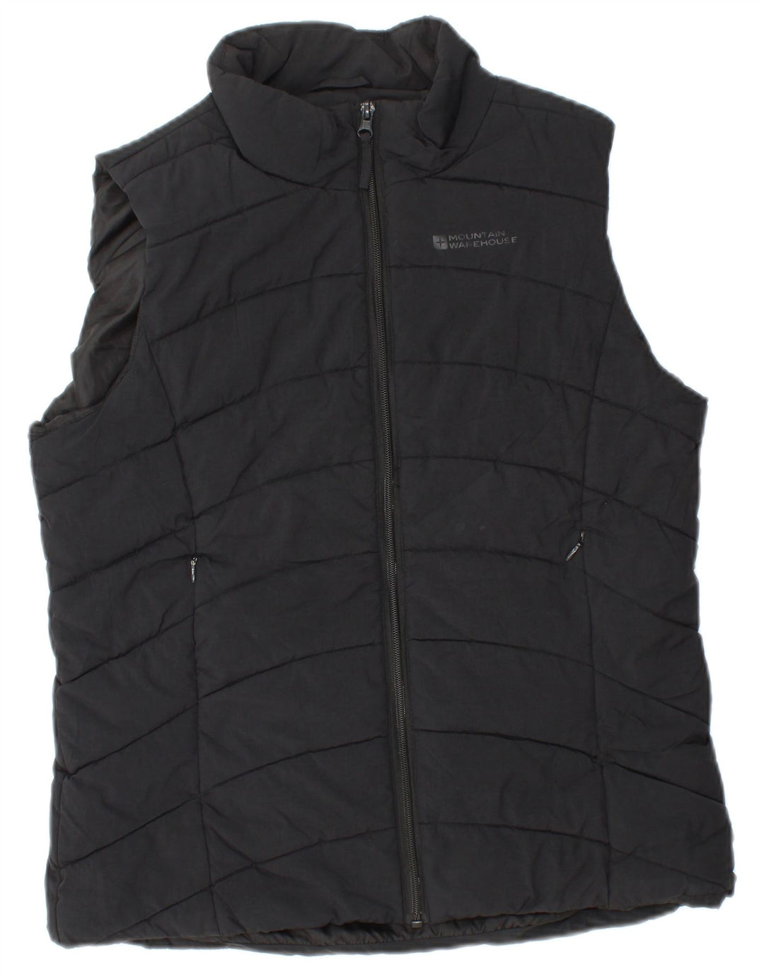 MOUNTAIN WAREHOUSE Gilet căptușit cu grafic pentru femei UK 14 Medium Black Nylon