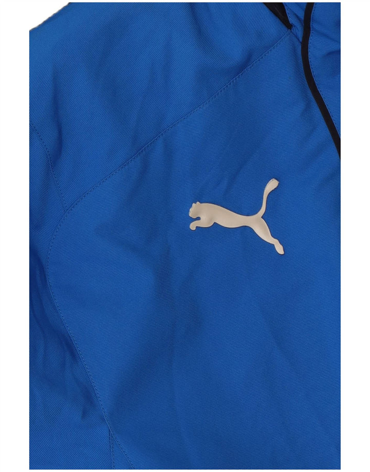 Jachetă de vânt cu glugă pentru bărbați Puma UK 38, albastru mediu, color block