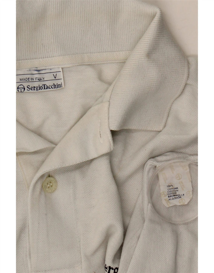 SERGIO TACCHINI Tricou polo pentru bărbați, bumbac alb mediu Tie Dye