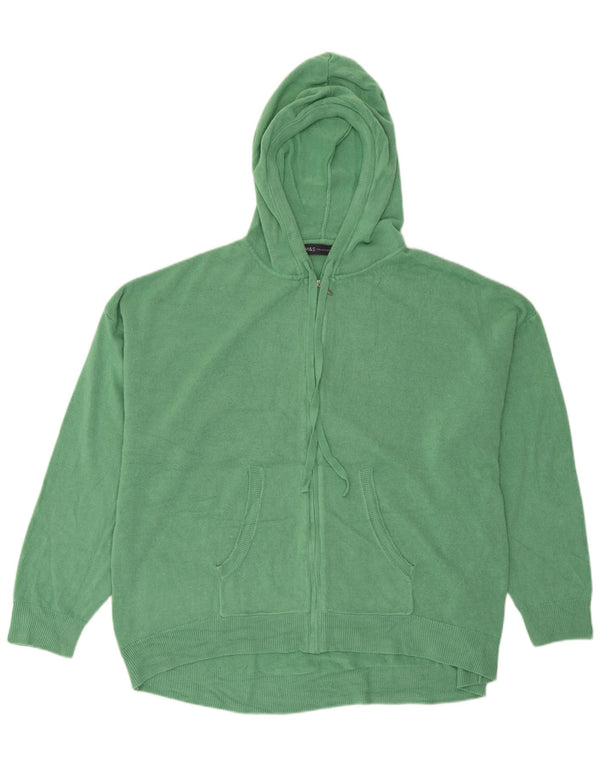 Pulover cardigan supradimensionat cu glugă pentru femei Marks & Spencer UK 18 XL verde