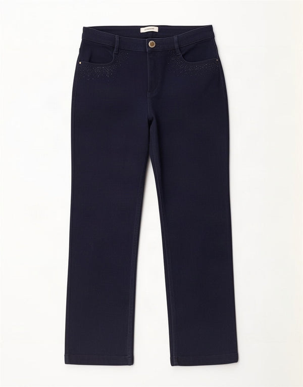 Blugi drepti pentru femei Marks & Spencer UK 12 Medium W30 L28 Bleumarin Bumbac
