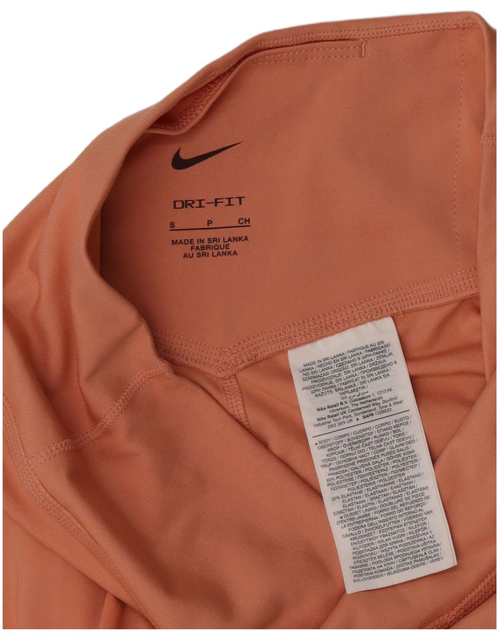 Leggings Nike Dri Fit Graphic pentru femei UK 8 Poliester portocaliu mic