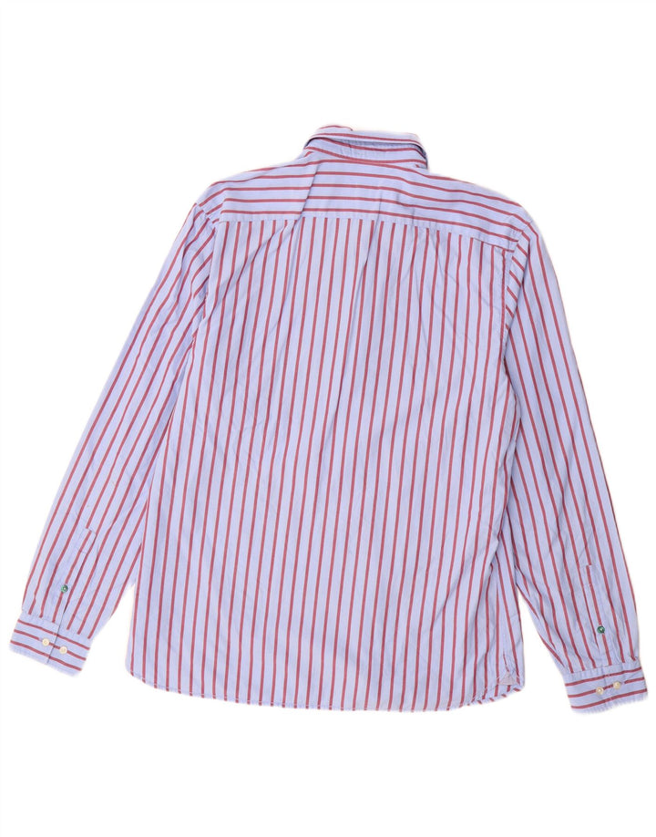 Cămașă Lacoste pentru bărbați, mărimea 41, mare, albastru, bumbac cu dungi