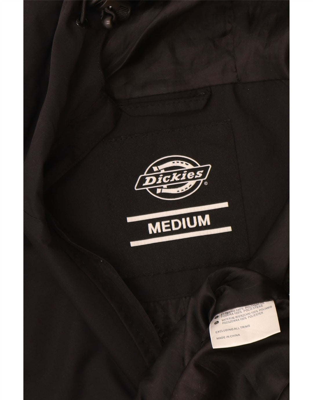 Jachetă anorak cu glugă pentru bărbați Dickies UK 38 Poliamidă neagră medie