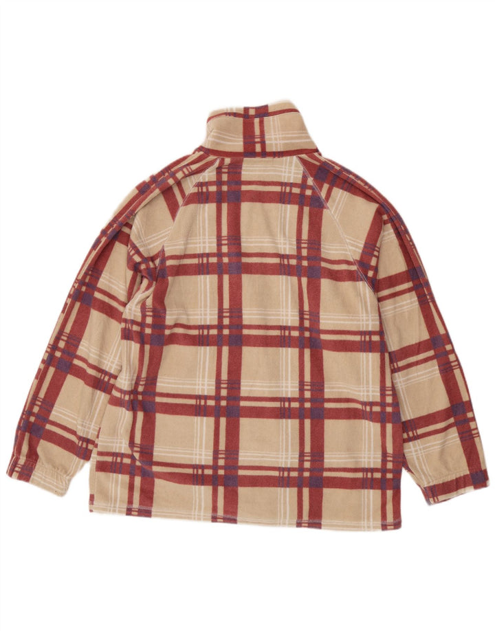 Jachetă din lână cu grafică vintage pentru femei UK 18 XL, bej, poliester în carouri