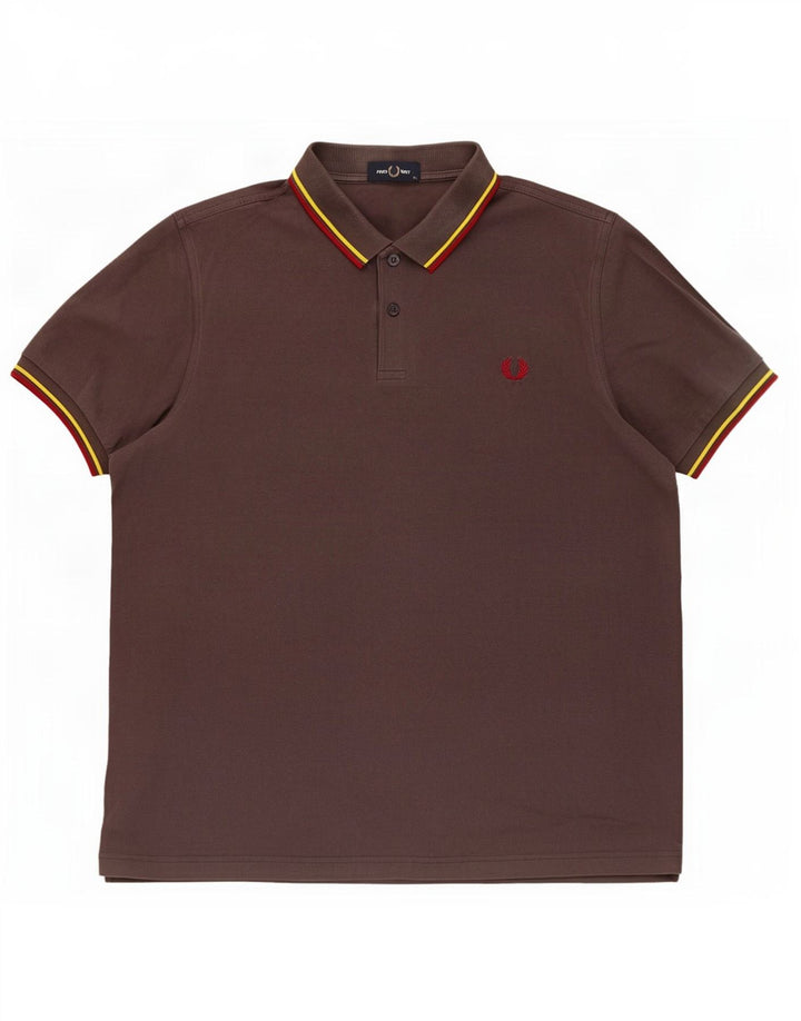 Cămașă polo Fred Perry pentru bărbați XL bumbac gri