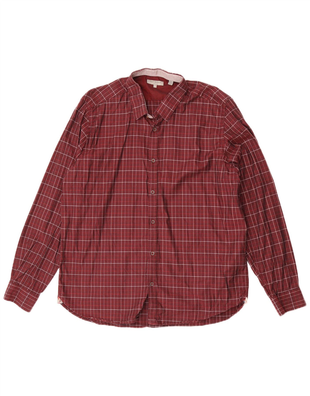 Cămașă Bărbați Ted Baker Mărimea 7 3XL Bumbac Maroon Check