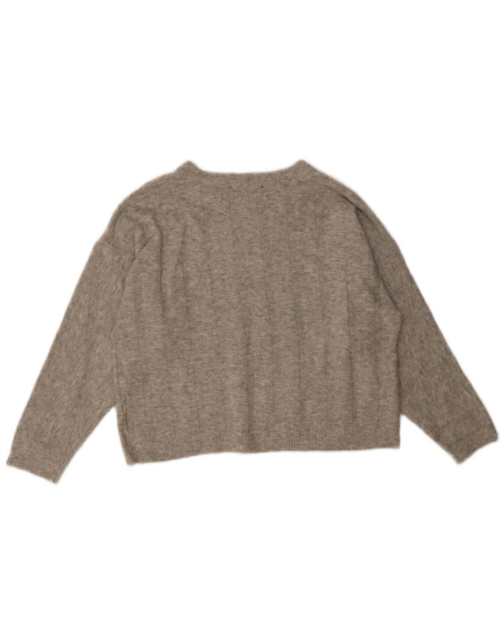 Pulover pentru femei Marks & Spencer cu decolteu rotund UK 12 Medium Gri Pete