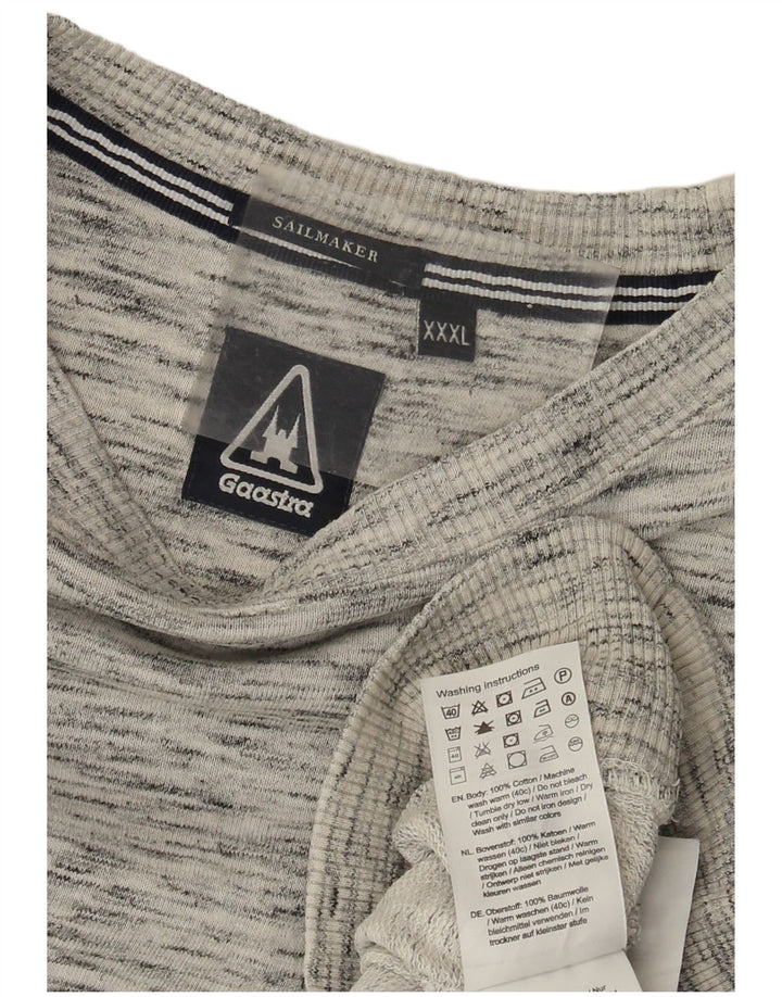 GAASTRA Top pentru bărbați cu mânecă lungă 3XL, bumbac cu pete gri