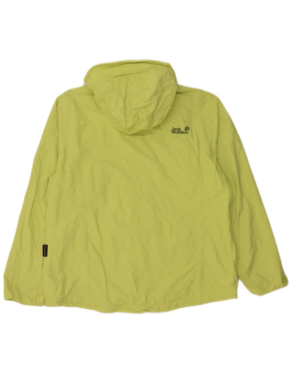 JACK WOLFSKIN Jachetă de ploaie cu glugă pentru femei UK 18 XL Poliamidă verde