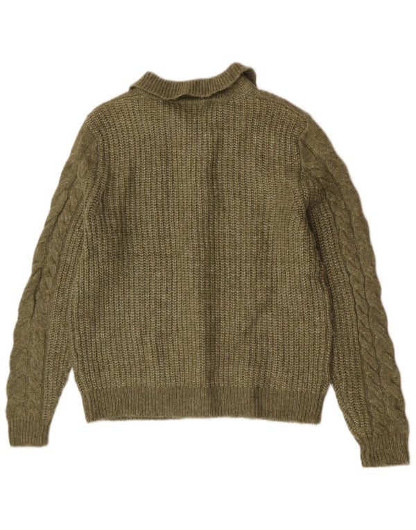 Pulover cardigan pentru femei Marks & Spencer UK 10 Small Khaki Acrylic