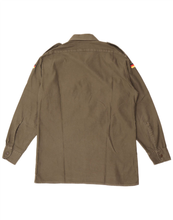 Cămașă militară vintage pentru bărbați Mărimea 41/42 Poliester kaki mare