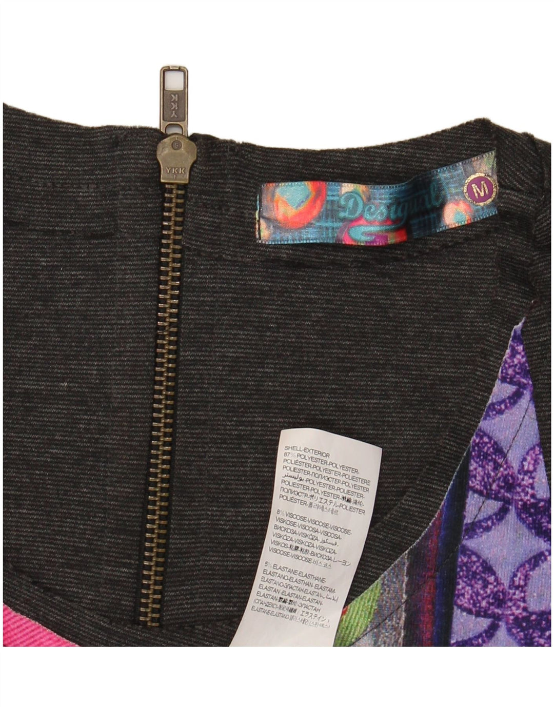 Rochie teacă fără mâneci pentru femei DESIGUAL UK 14 Medium Grey Patchwork