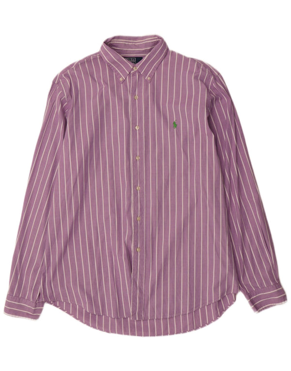 Cămașă personalizată pentru bărbați Polo Ralph Lauren Mărimea 43 17 XL Violet cu dungi