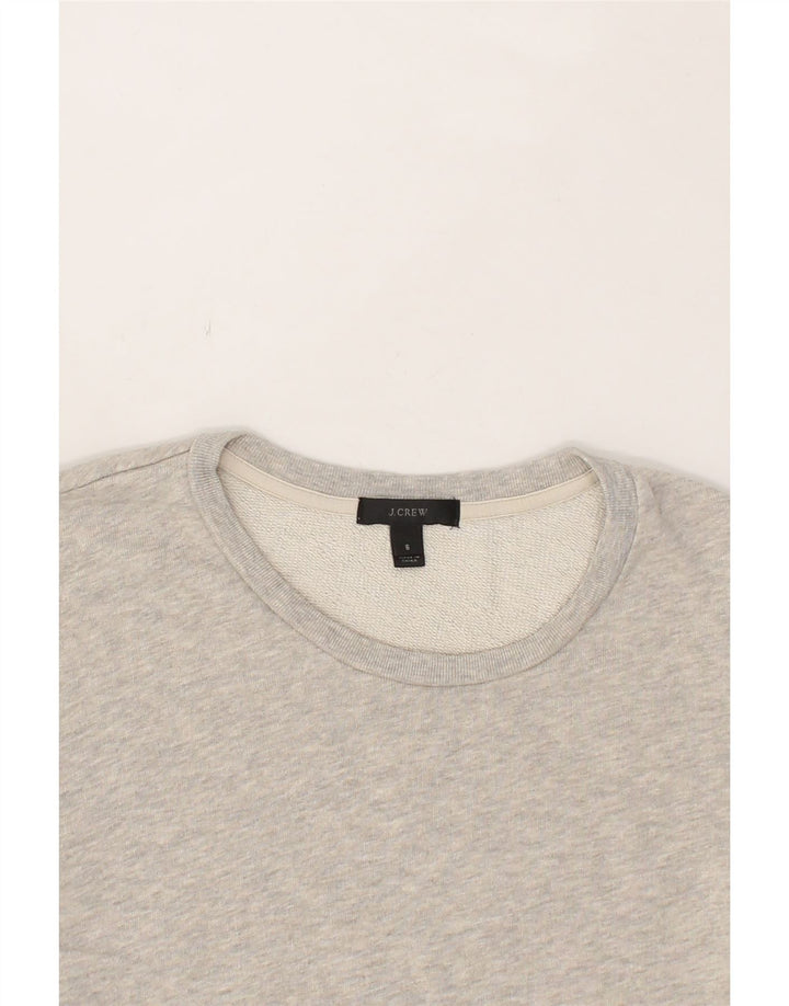J. CREW Womens Sweatshirt Jumper UK 10 Small Grey Colourblock Cotton Vintage J. Crew and Second-Hand J. Crew from Messina Hembry 