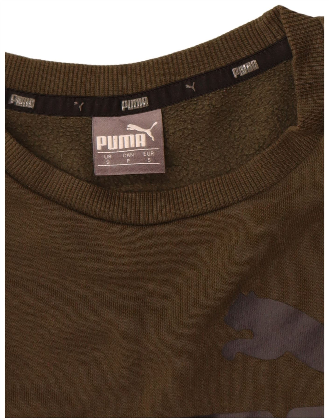 Hanorac grafic pentru bărbați Puma Jumper mic din bumbac kaki