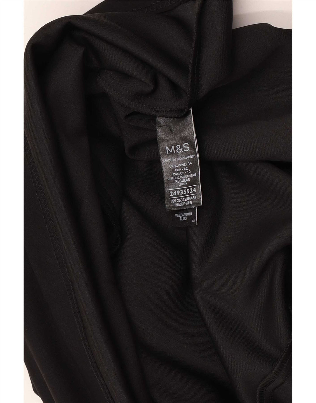 Fustă A-Line pentru femei Marks & Spencer UK 14 Large W34 Poliester negru