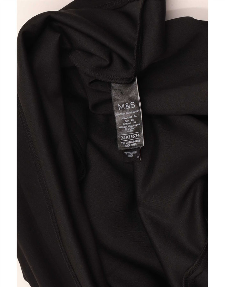 Fustă A-Line pentru femei Marks & Spencer UK 14 Large W34 Poliester negru