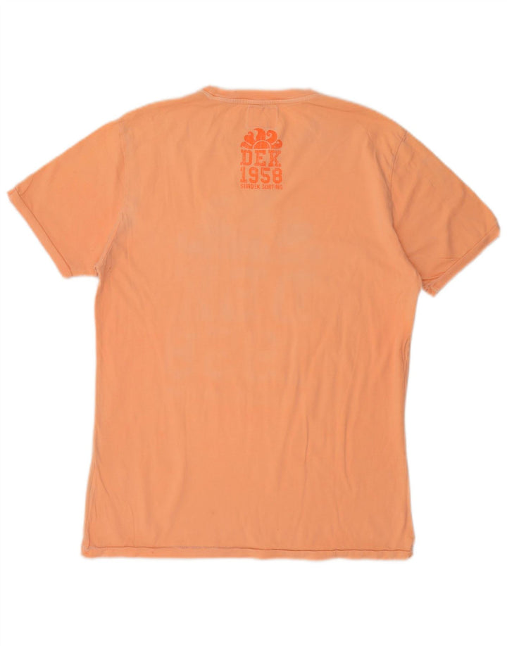 Tricou grafic Sundek pentru bărbați Top mare din bumbac portocaliu
