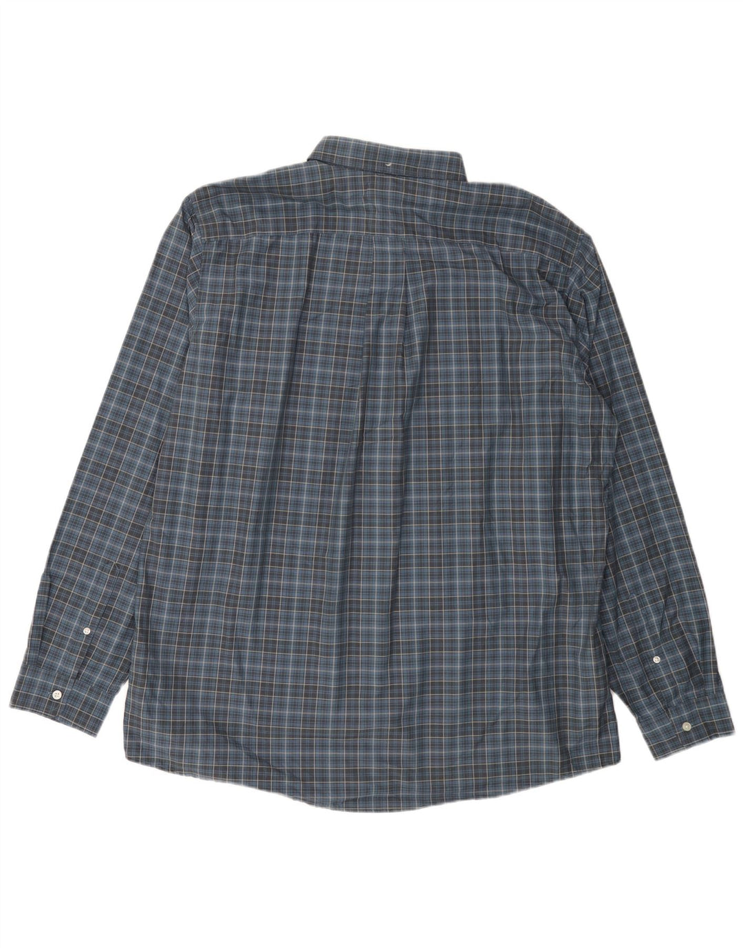 Cămașă pentru bărbați EDDIE BAUER, înaltă, relaxată, XL, bumbac cu carouri albastre