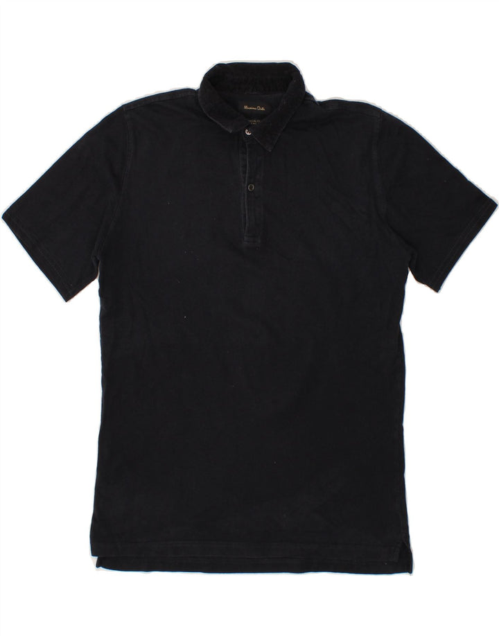 MASSIMO DUTTI Mens Casual Fit Polo Shirt Medium Navy Blue Vintage Massimo Dutti and Second-Hand Massimo Dutti from Messina Hembry 
