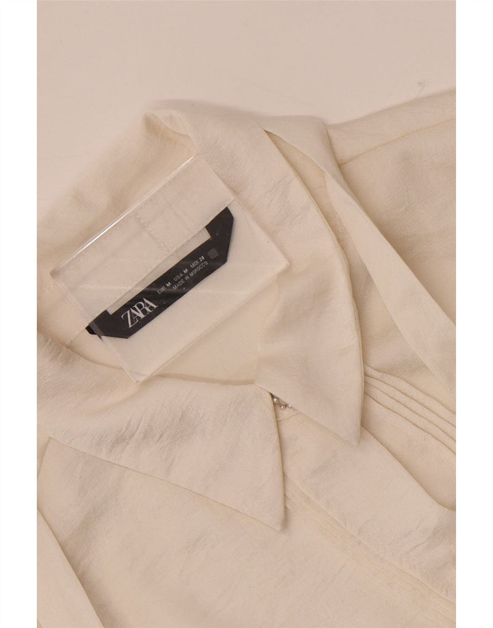 Bluză cămașă cu papion Zara UK 14 Medium White
