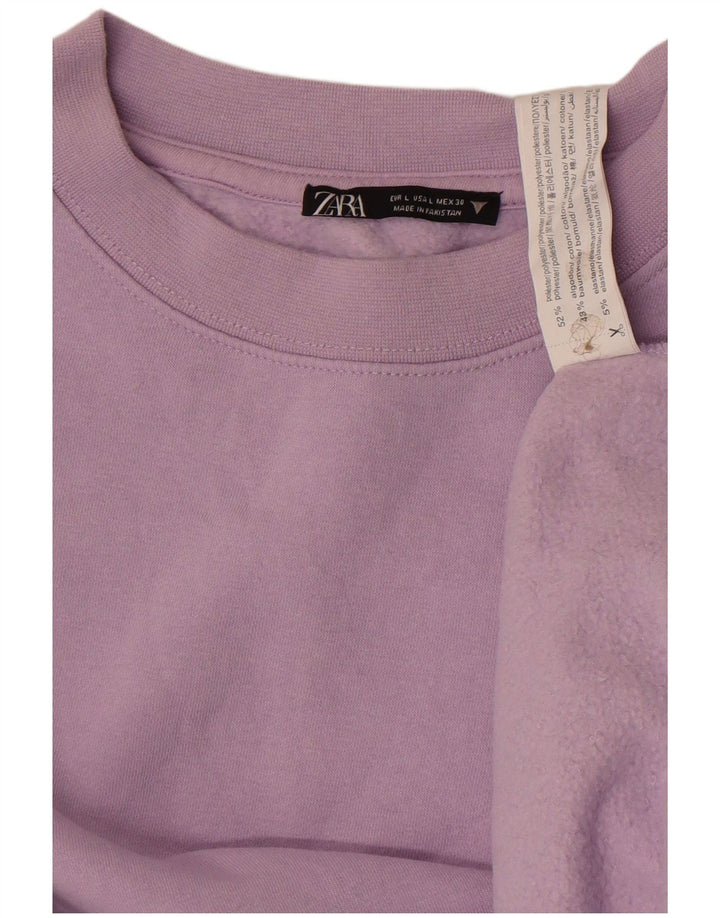 Pulover pentru damă Zara Crop Pulover UK 16 Poliester violet mare