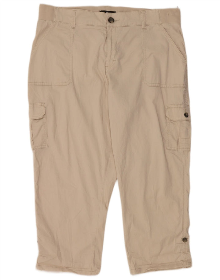 Pantaloni cargo cu talie medie LEE pentru femei US 18 2XL W38 L22 Bej