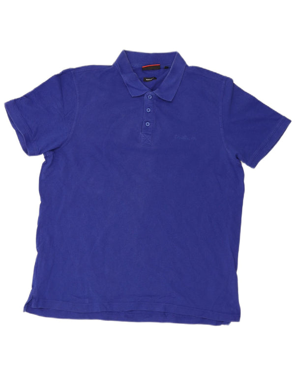 Pierre Cardin Mens Regular Fit Polo Shirt XL Blue Cotton