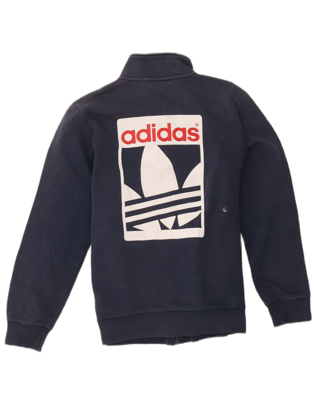 Jachetă de top pentru trening cu grafică Adidas pentru bărbați, bumbac, albastru bleumarin