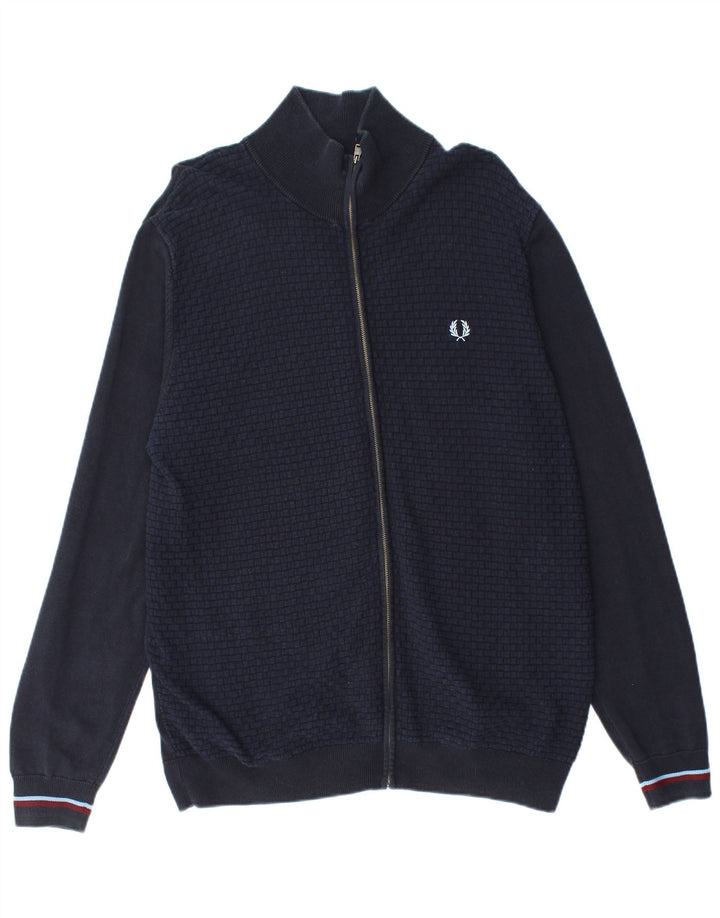 Pulover cardigan pentru bărbați Fred Perry XL bleumarin