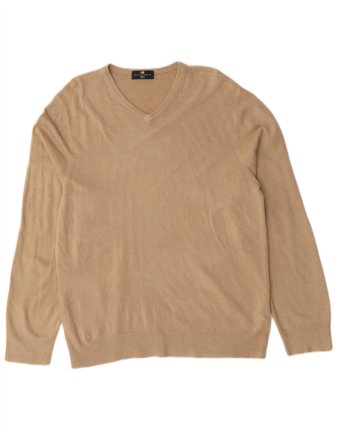 Marks & Spencer Pulover pentru bărbați Blue Harbour Jumper Mare Bej Acrilic