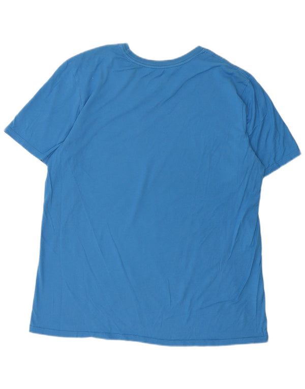 Tricou grafic Nike pentru bărbați, cu croială atletică, mare, albastru