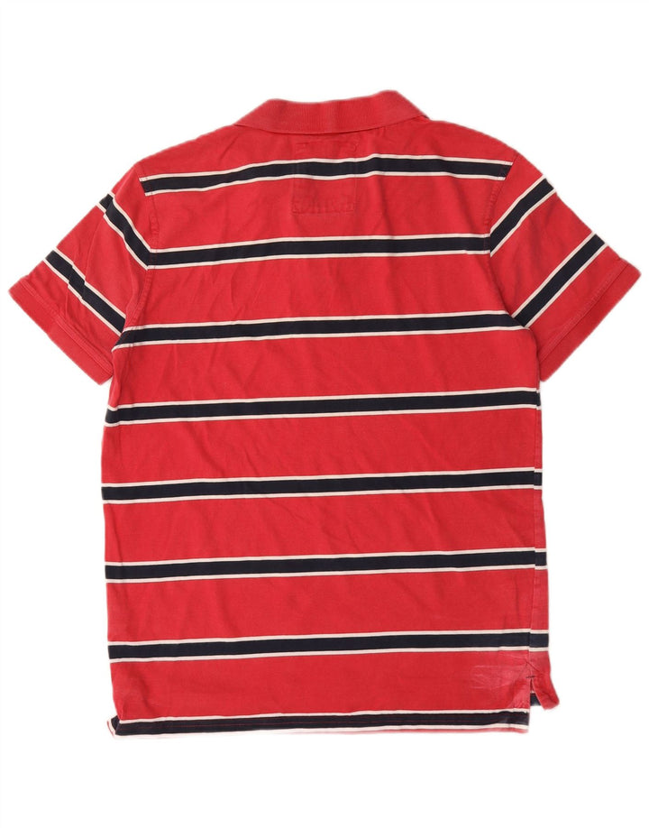 Crew Clothing Tricou polo pentru bărbați, bumbac cu dungi roșii medii