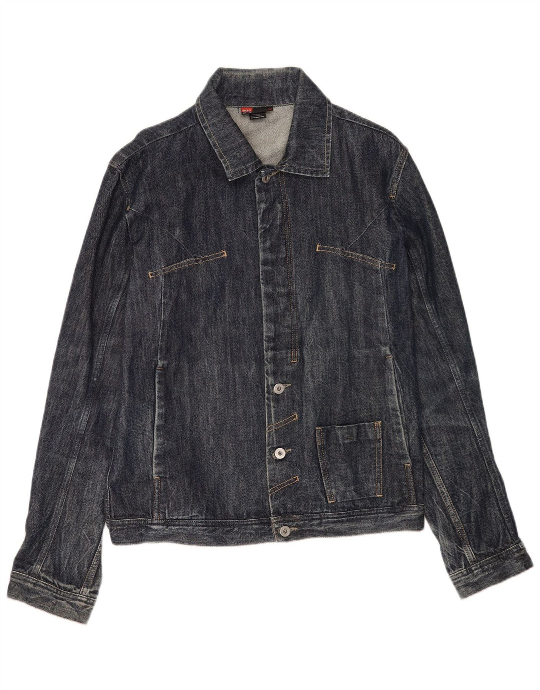 Jachetă de blugi pentru bărbați Diesel UK 42 XL, bumbac, albastru bleumarin