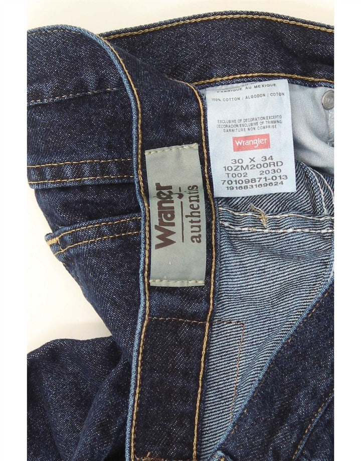 Blugi drepti autentici Wrangler pentru bărbați L30 L34 Bumbac bleumarin
