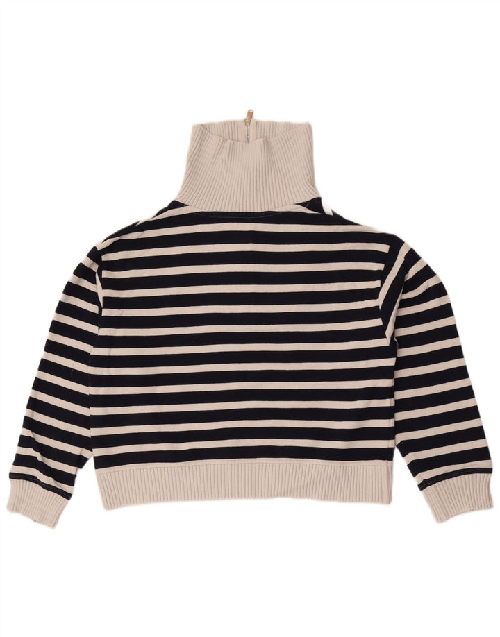 Pulover pentru femei Marks & Spencer, cu fermoar, cu gât, UK 14 Medium Bleumarin