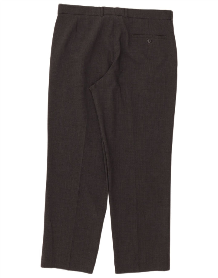 Marks & Spencer Pantaloni croiți pentru costum pentru bărbați L34 L29 Poliester gri