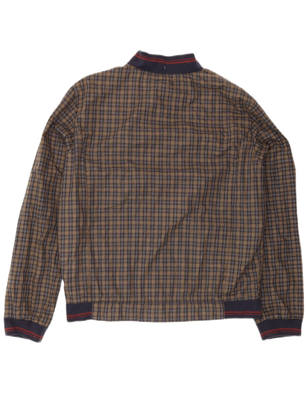 Rifle Bomber Jacket pentru bărbați UK 40 Large Brown Check Poliester