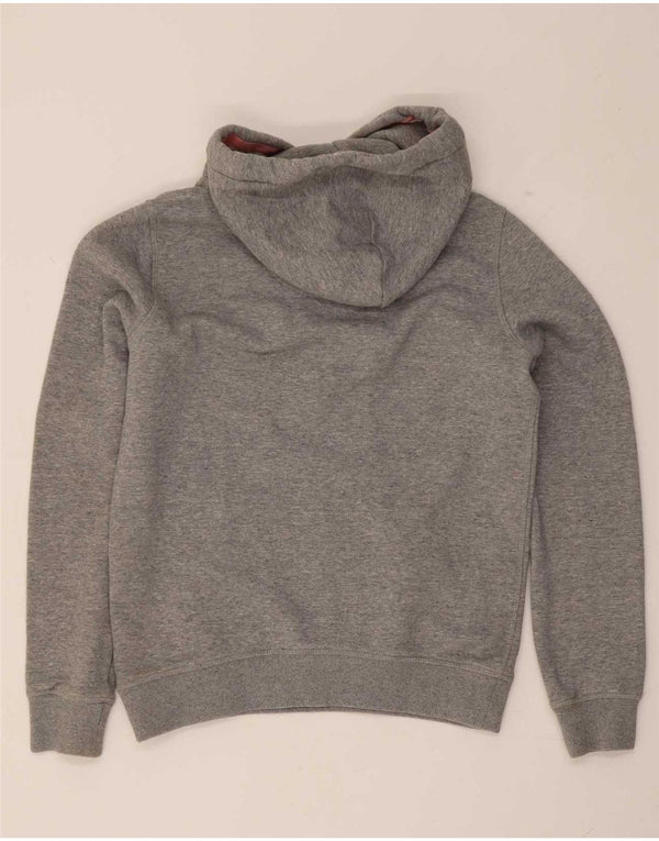 Jack Wills Pulover cu glugă cu grafică pentru femei UK 6 XS Grey Flecked Bumbac