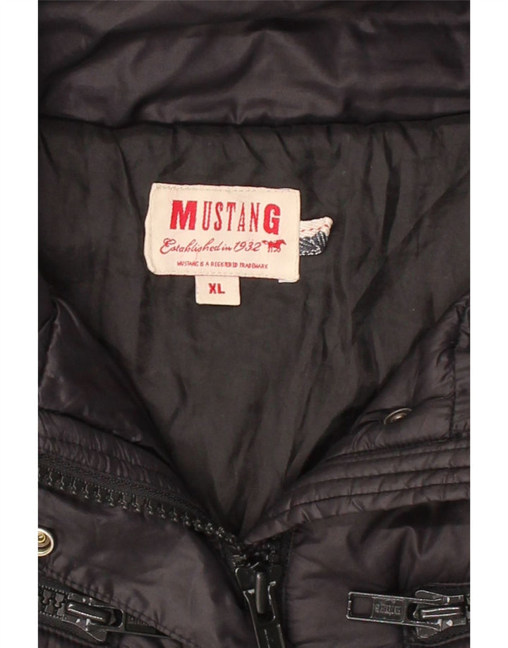 MUSTANG Womens Padded Jacket UK 18 XL Black Polyamide Vintage Mustang and Second-Hand Mustang from Messina Hembry 