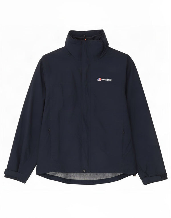 Jachetă de vânt pentru bărbați Berghaus, cu glugă, UK 40, mare, albastru, poliamidă