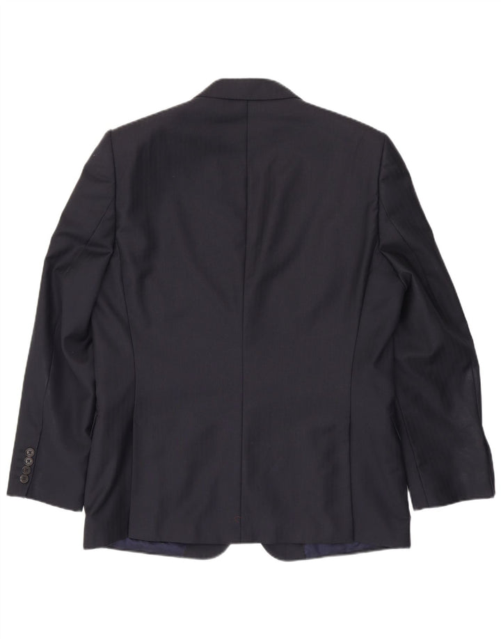 Jachetă pentru bărbați Alfred Brown cu 2 nasturi JAEGER UK 44 2XL Bleumarin