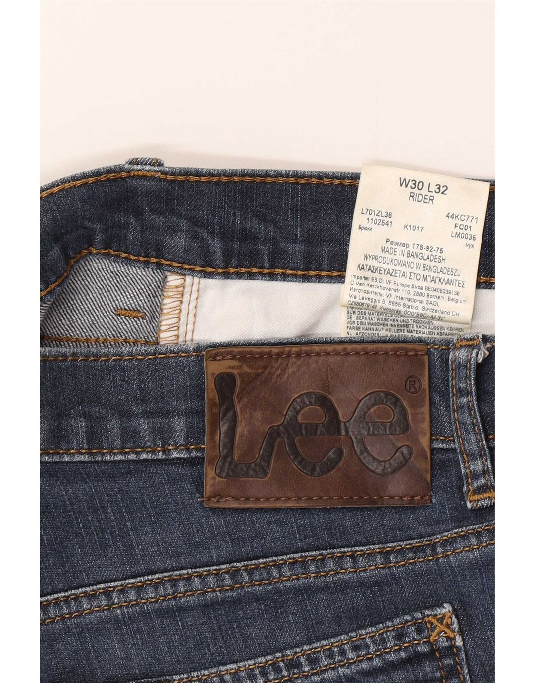 Blugi Lee Rider Slim pentru bărbați L30 L32 Bumbac bleumarin