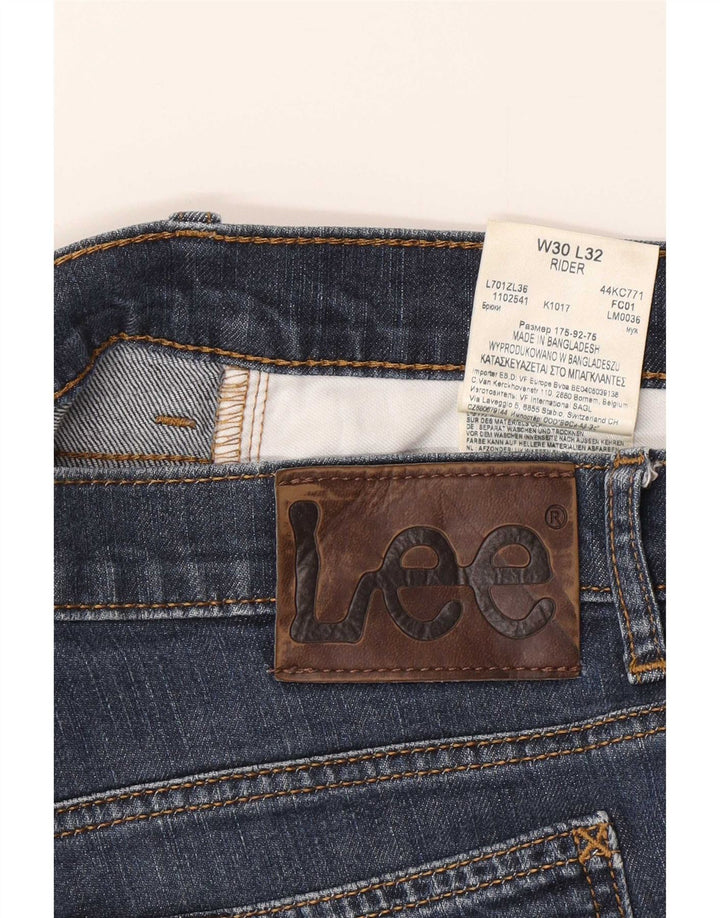Blugi Lee Rider Slim pentru bărbați L30 L32 Bumbac bleumarin