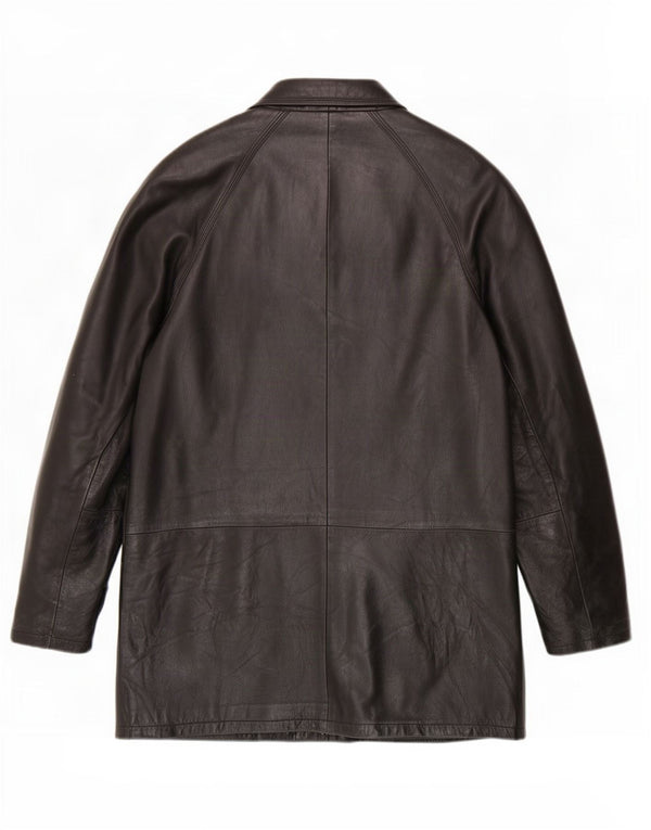 Palton din piele vintage pentru bărbați IT 52 XL negru