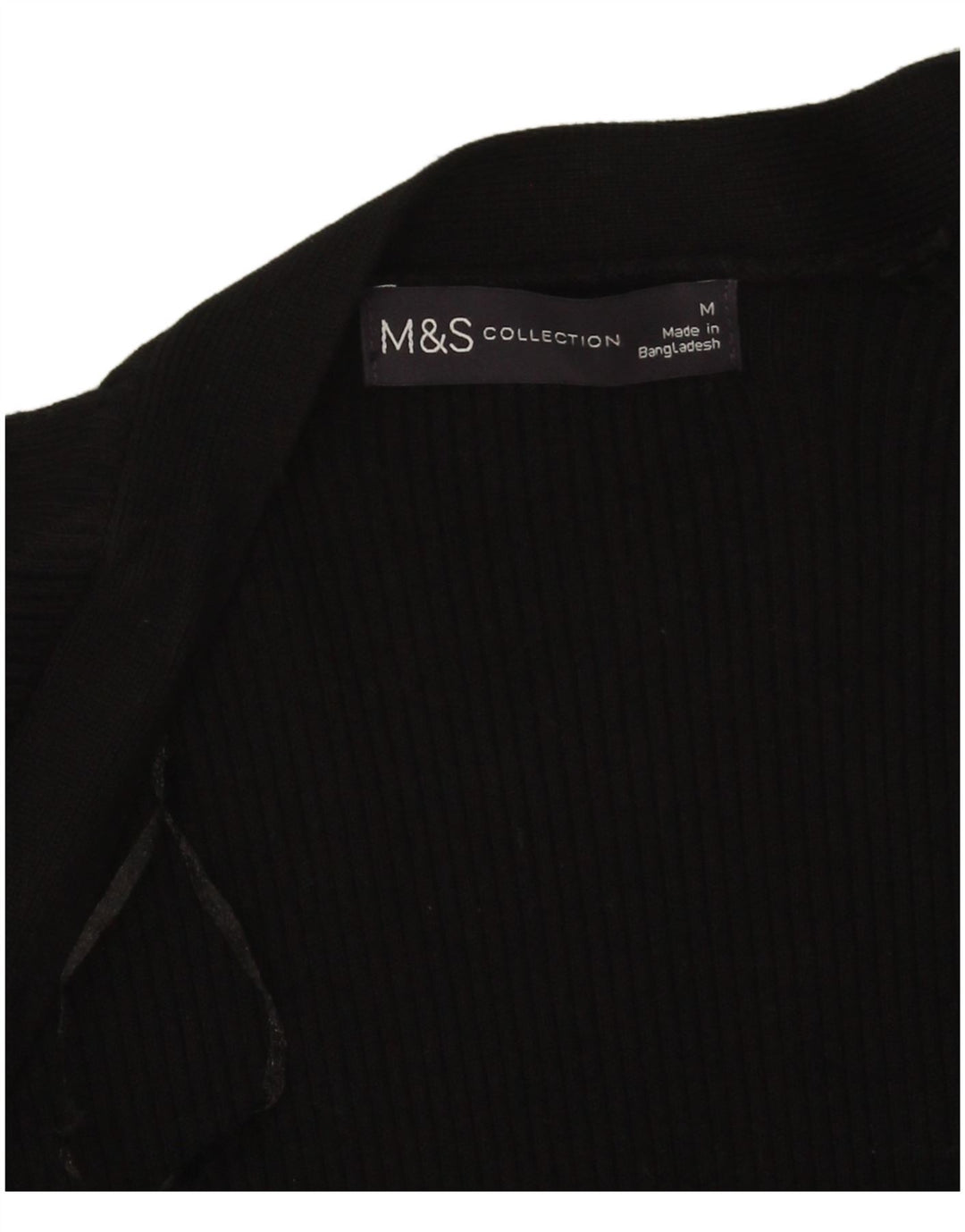 Pulover cardigan deschis pentru femei Marks & Spencer UK 14 Medium Black Viscose