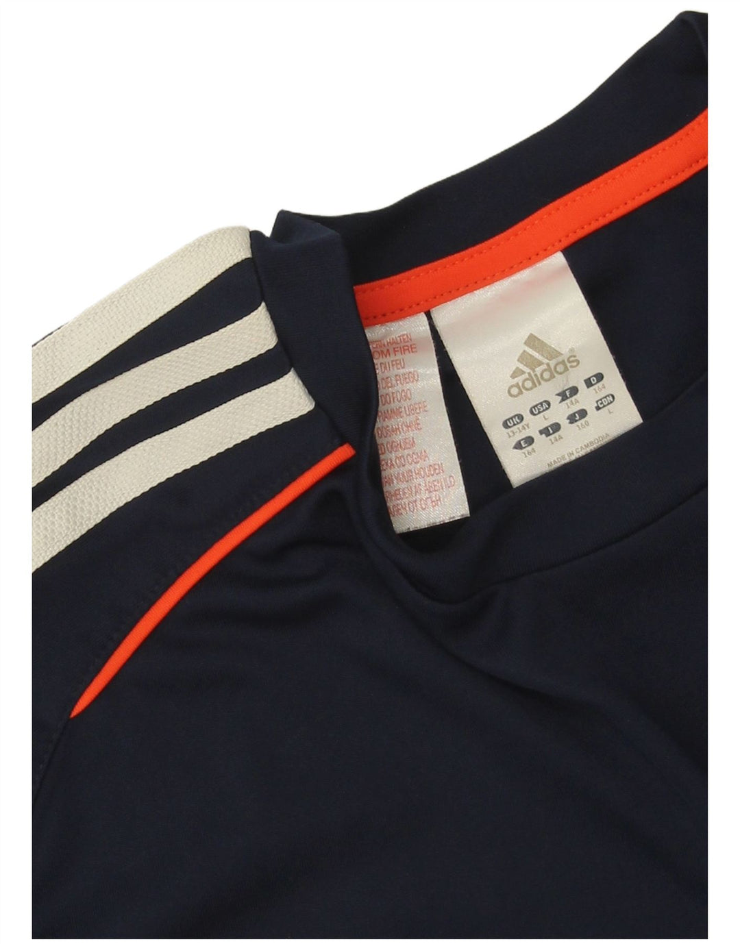 Tricou Băieți Adidas Top 13-14 Ani Bleumarin Poliester Colorblock
