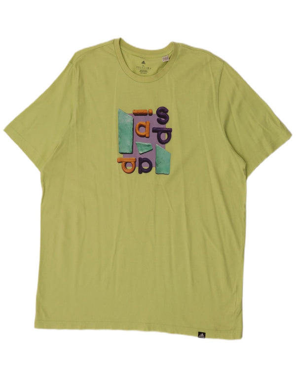 Tricou grafic pentru bărbați Adidas Top XL Bumbac verde